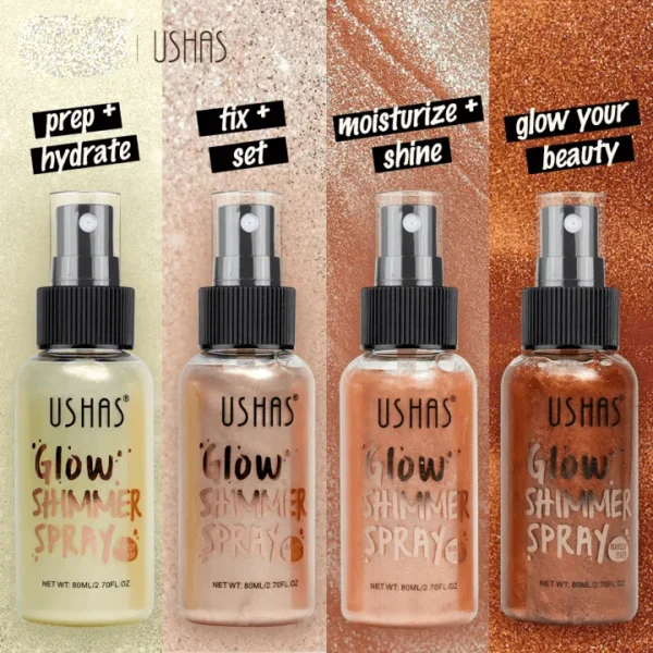 USHAS GLOW SHIMMER SPRAY 80ML - Image 2